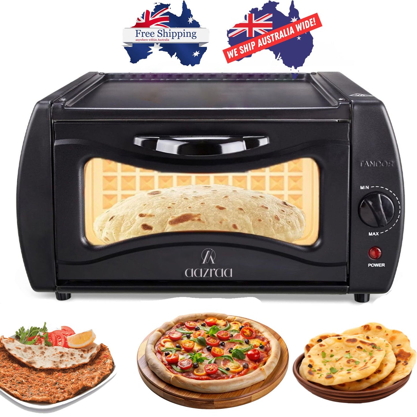 Aazraa® Tandoor Oven for Roti, Naan, Lahmacun & Pizza | Fast Shipping in Australia